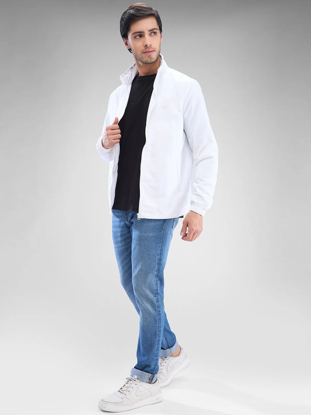 SPYKAR Men Full Sleeve Regular Fit Solid Bomber Jacket - Image 4