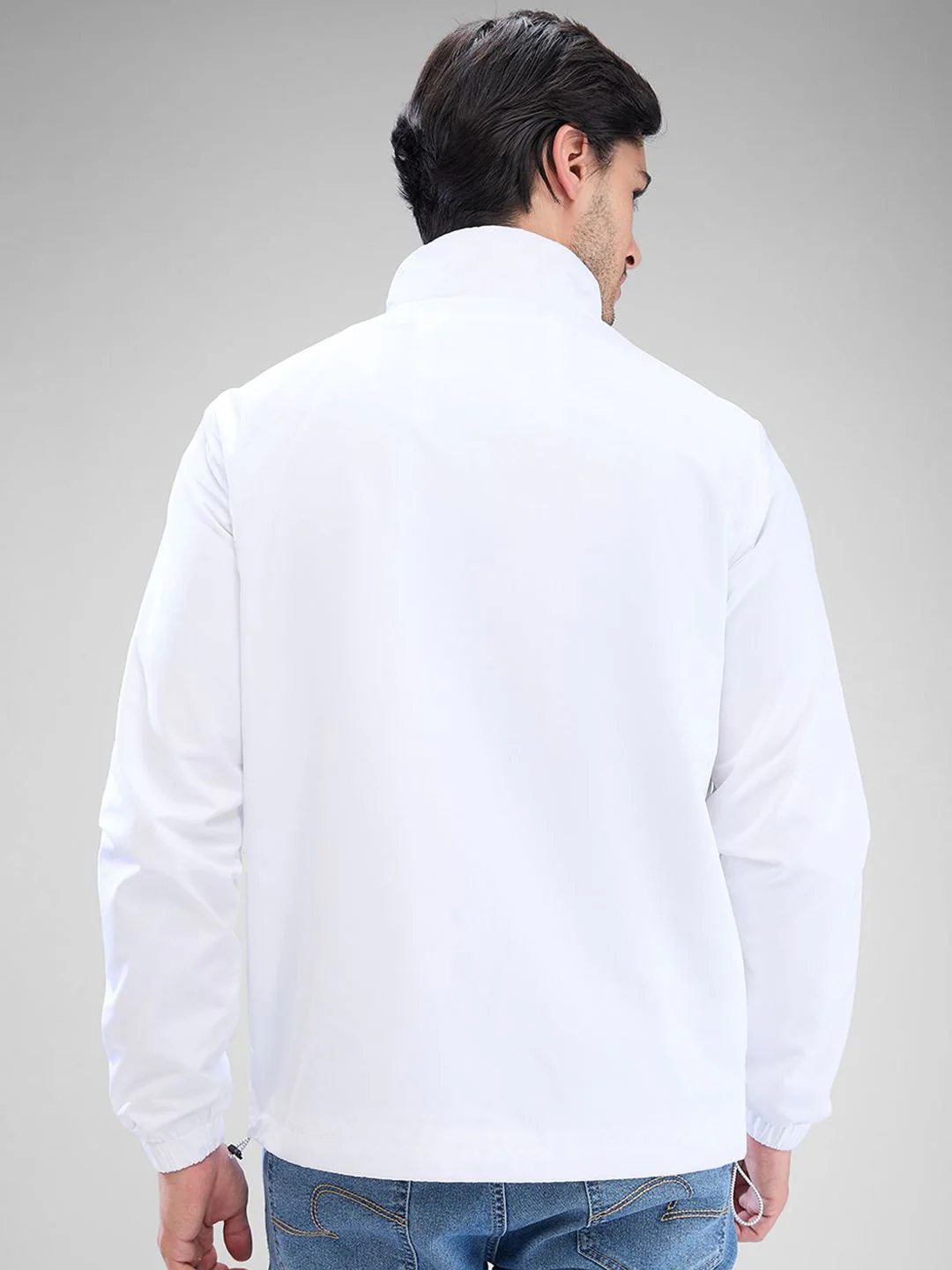 SPYKAR Men Full Sleeve Regular Fit Solid Bomber Jacket - Image 5