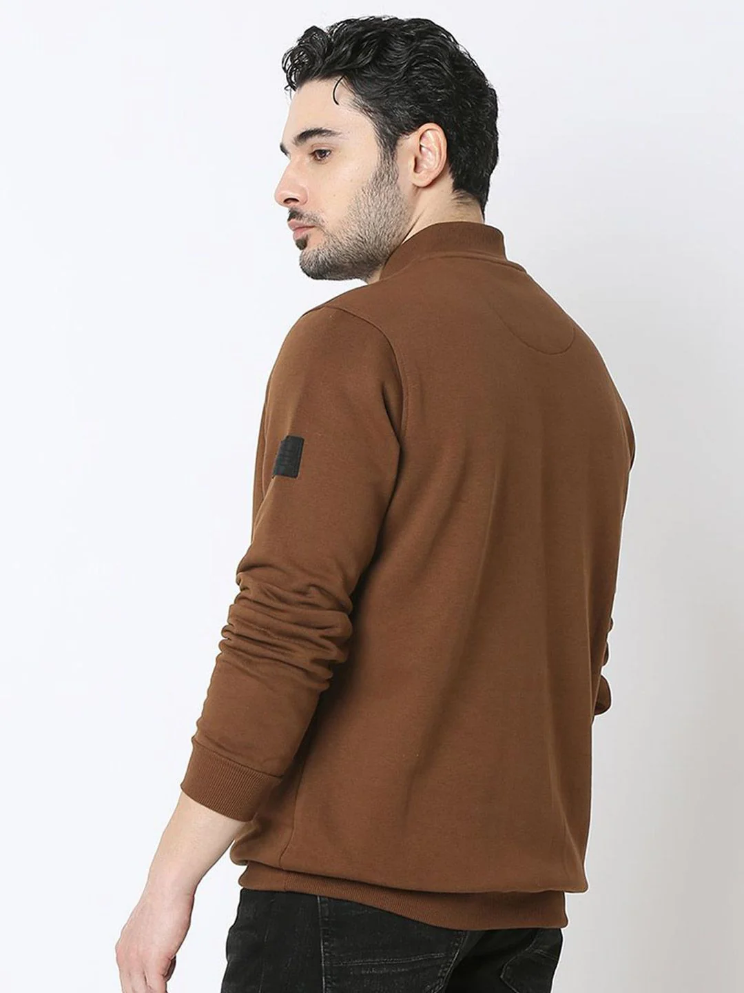 SPYKAR Men Mock Collar Cotton Sweatshirt - Image 4