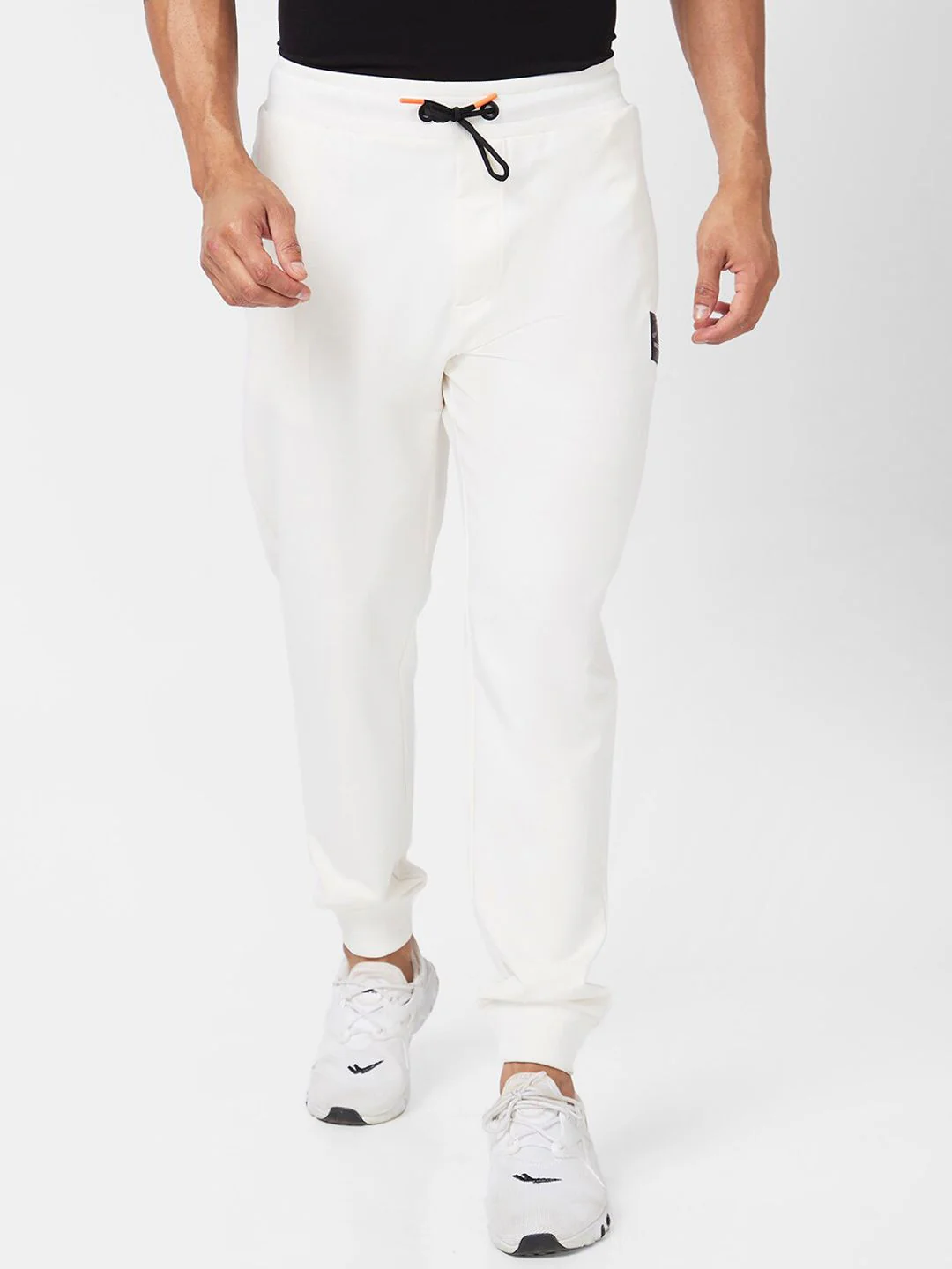 SPYKAR Men Printed Detail Mid Rise Cotton Joggers