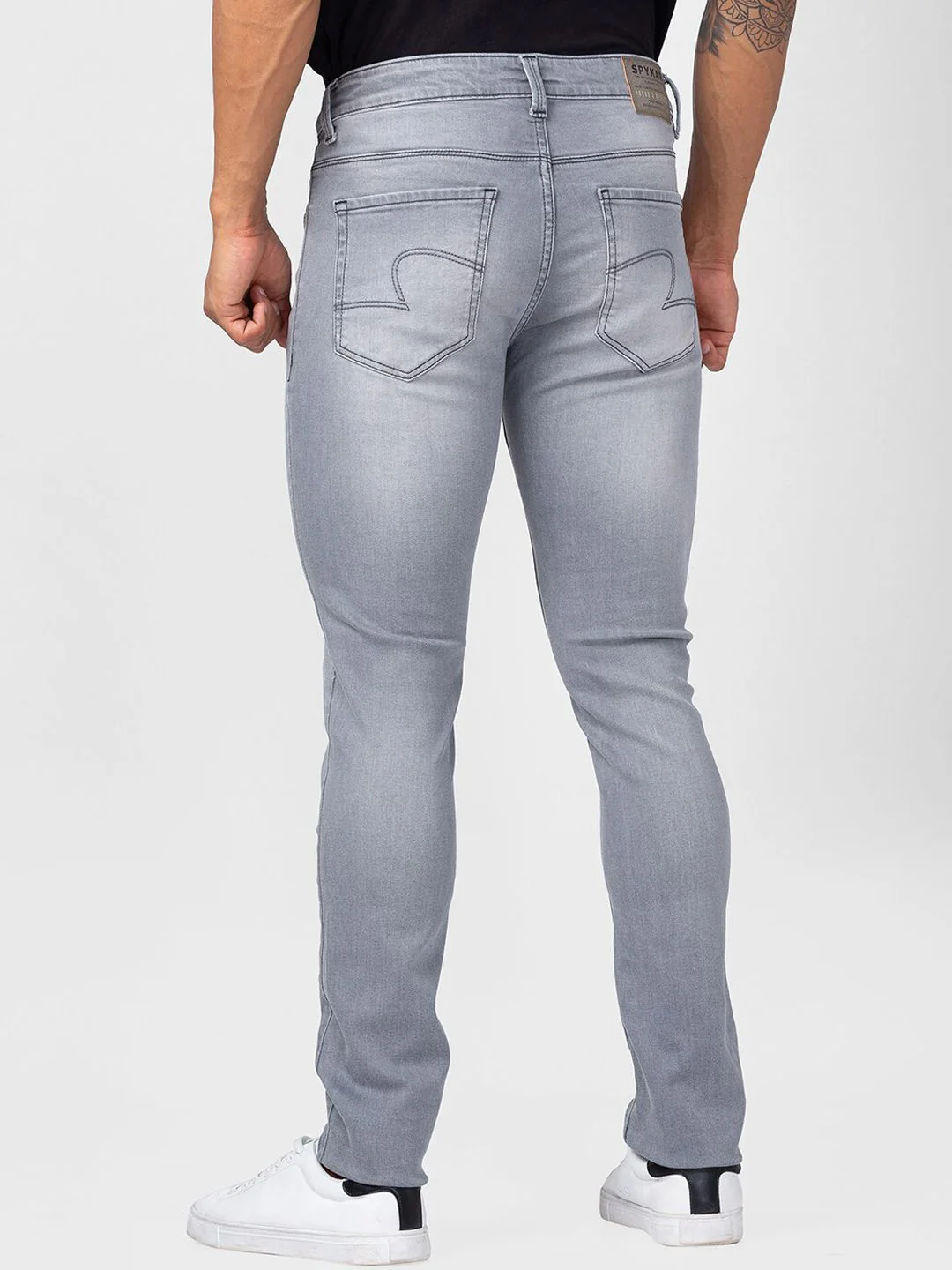 SPYKAR Men Slim Fit Low-Rise Heavy Fade Cotton Jeans - Image 3