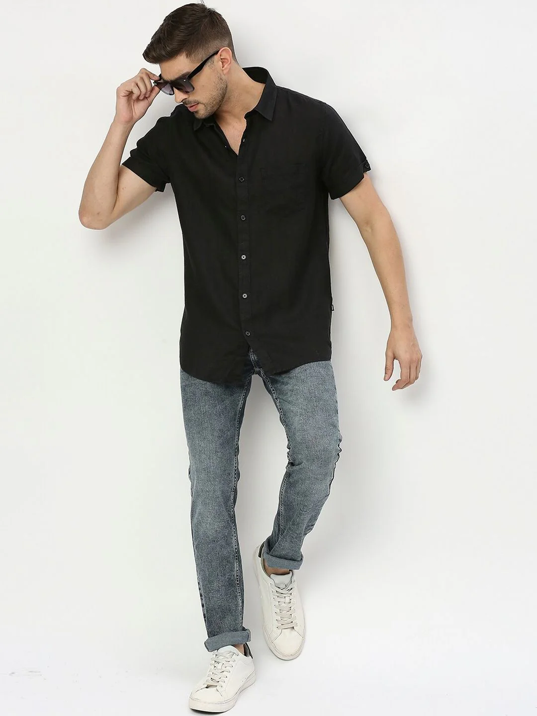 SPYKAR Men Slim Fit Low-Rise Heavy Fade Stretchable Cotton Jeans - Image 4