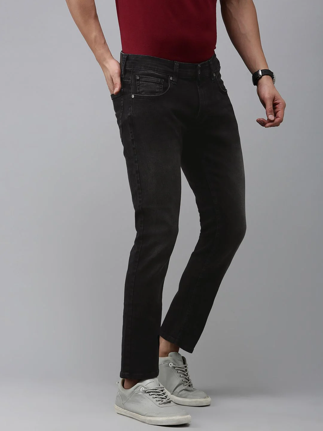 SPYKAR Men Slim Fit Low-Rise Light Fade Stretchable Jeans - Image 2