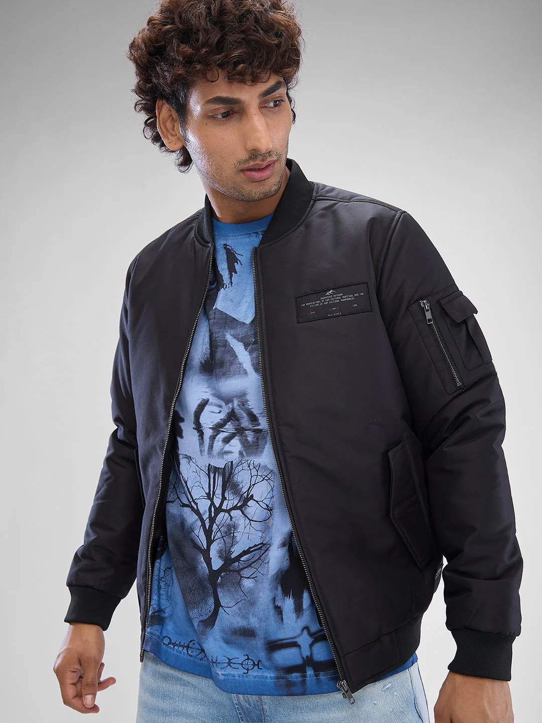 SPYKAR Men Solid Full Sleeve Regular Bomber Jacket - Image 6