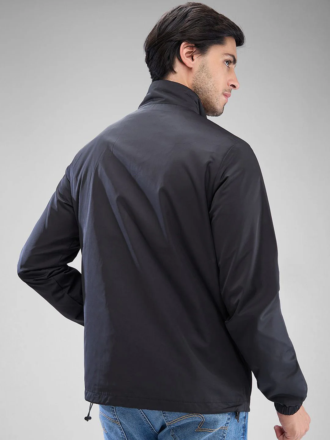 SPYKAR Men Solid Mock Collar Sporty Jacket - Image 5