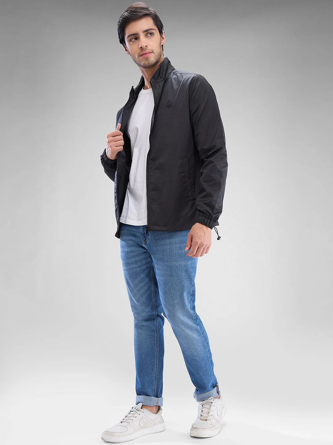 SPYKAR Men Solid Mock Collar Sporty Jacket - Image 6
