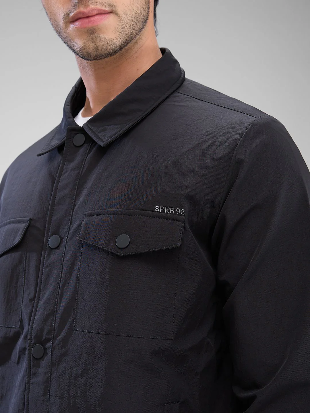 SPYKAR Men Solid Regular Fit Spread Collar Long Sleeves Jacket - Image 2