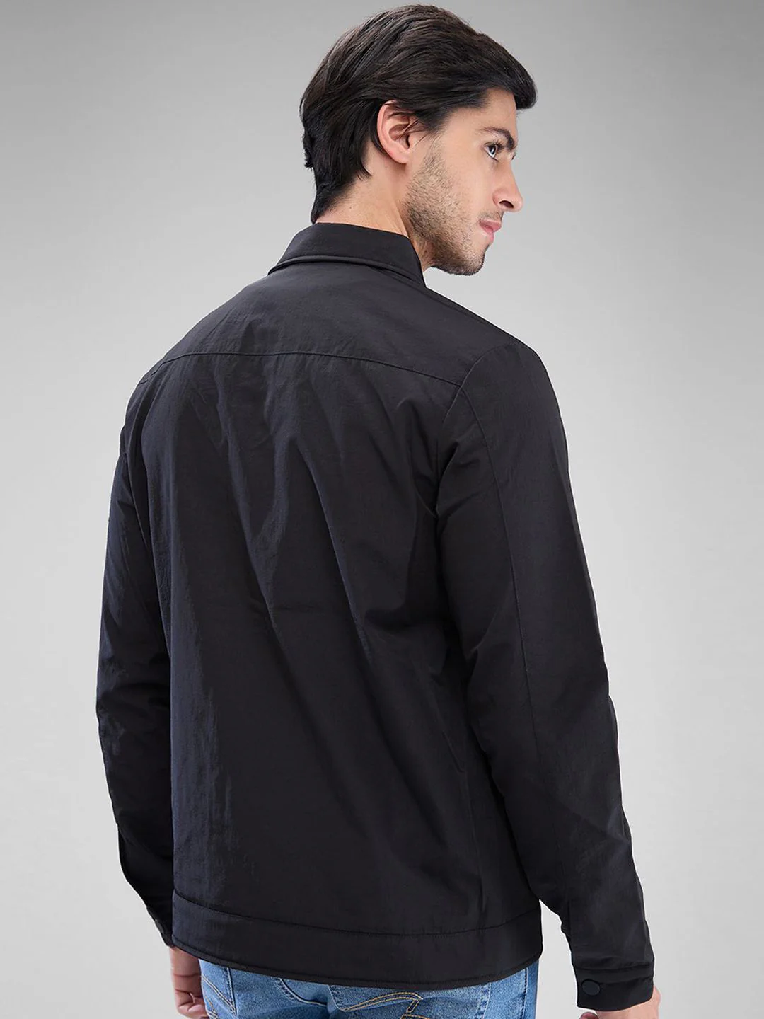 SPYKAR Men Solid Regular Fit Spread Collar Long Sleeves Jacket - Image 5