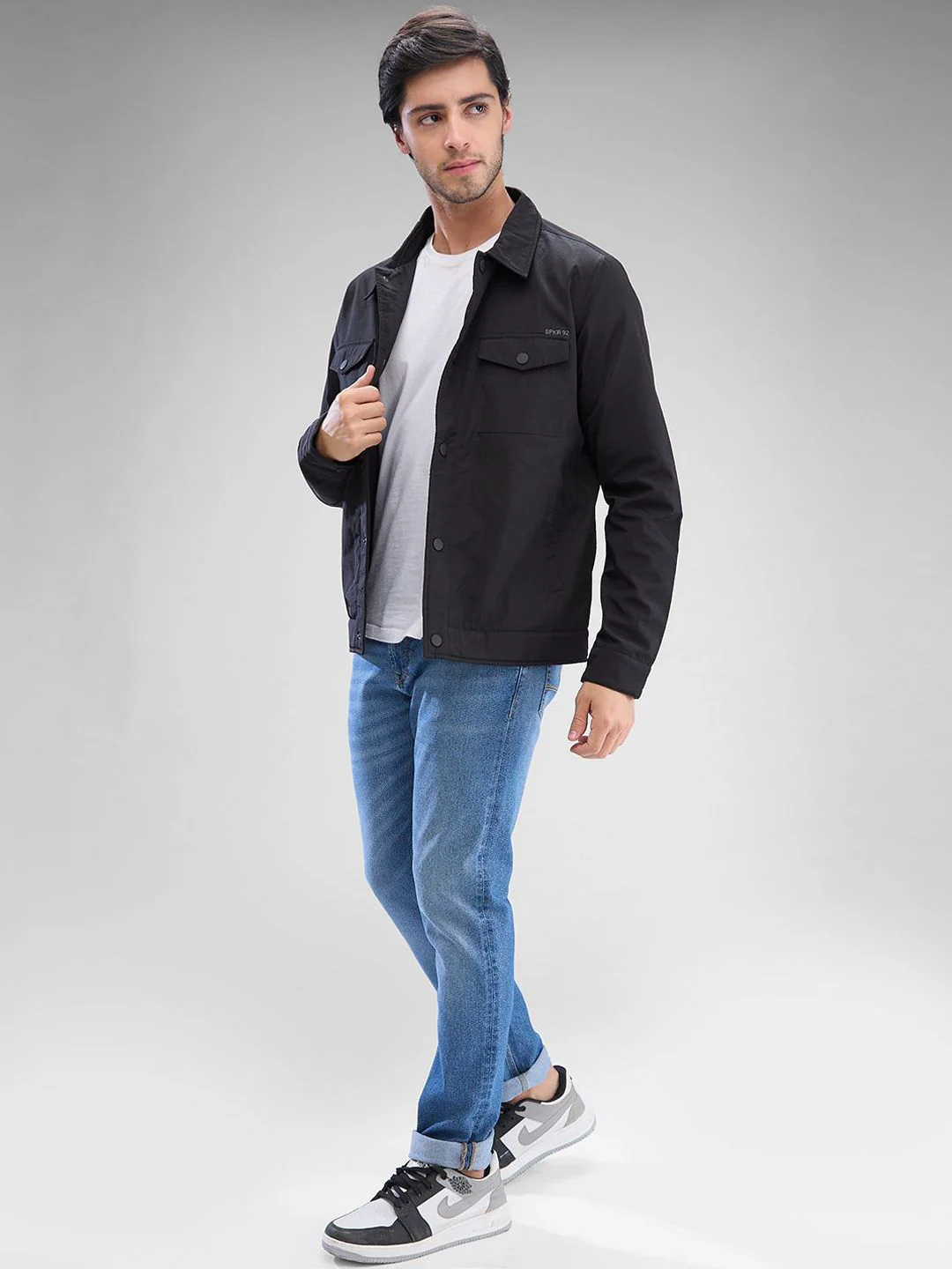 SPYKAR Men Solid Regular Fit Spread Collar Long Sleeves Jacket - Image 6