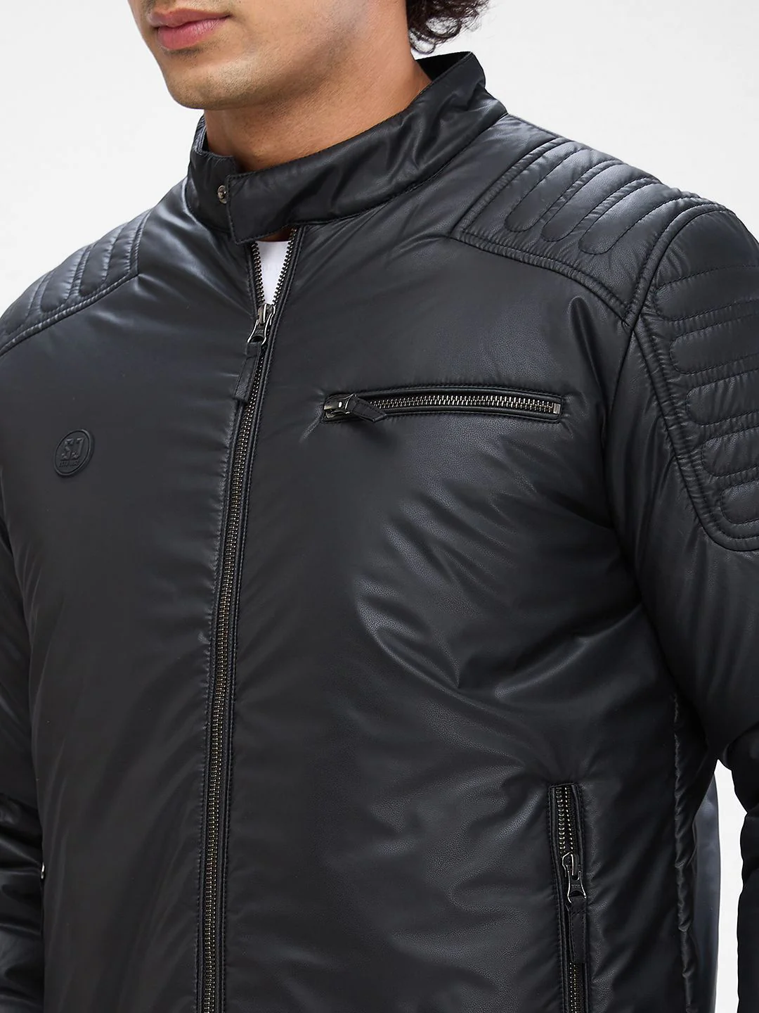 SPYKAR Men Solid Stand Collar Padded Jacket - Image 2