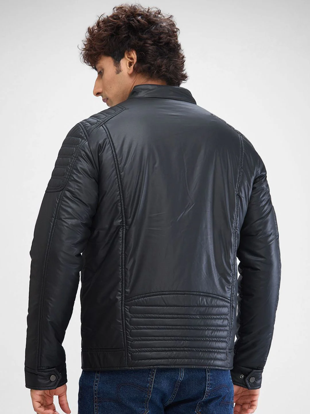 SPYKAR Men Solid Stand Collar Padded Jacket - Image 5