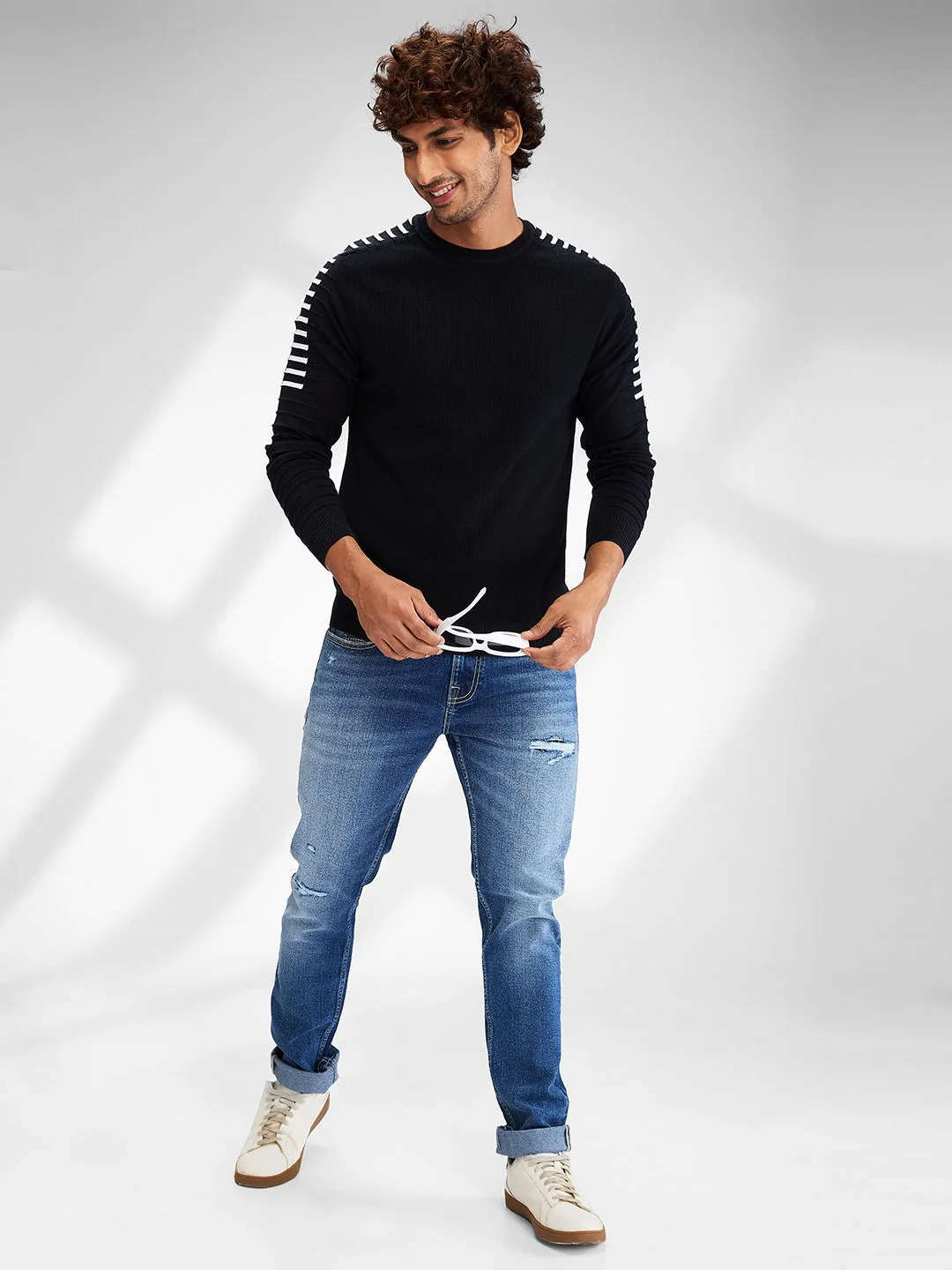 SPYKAR Men Striped Pullover - Image 4