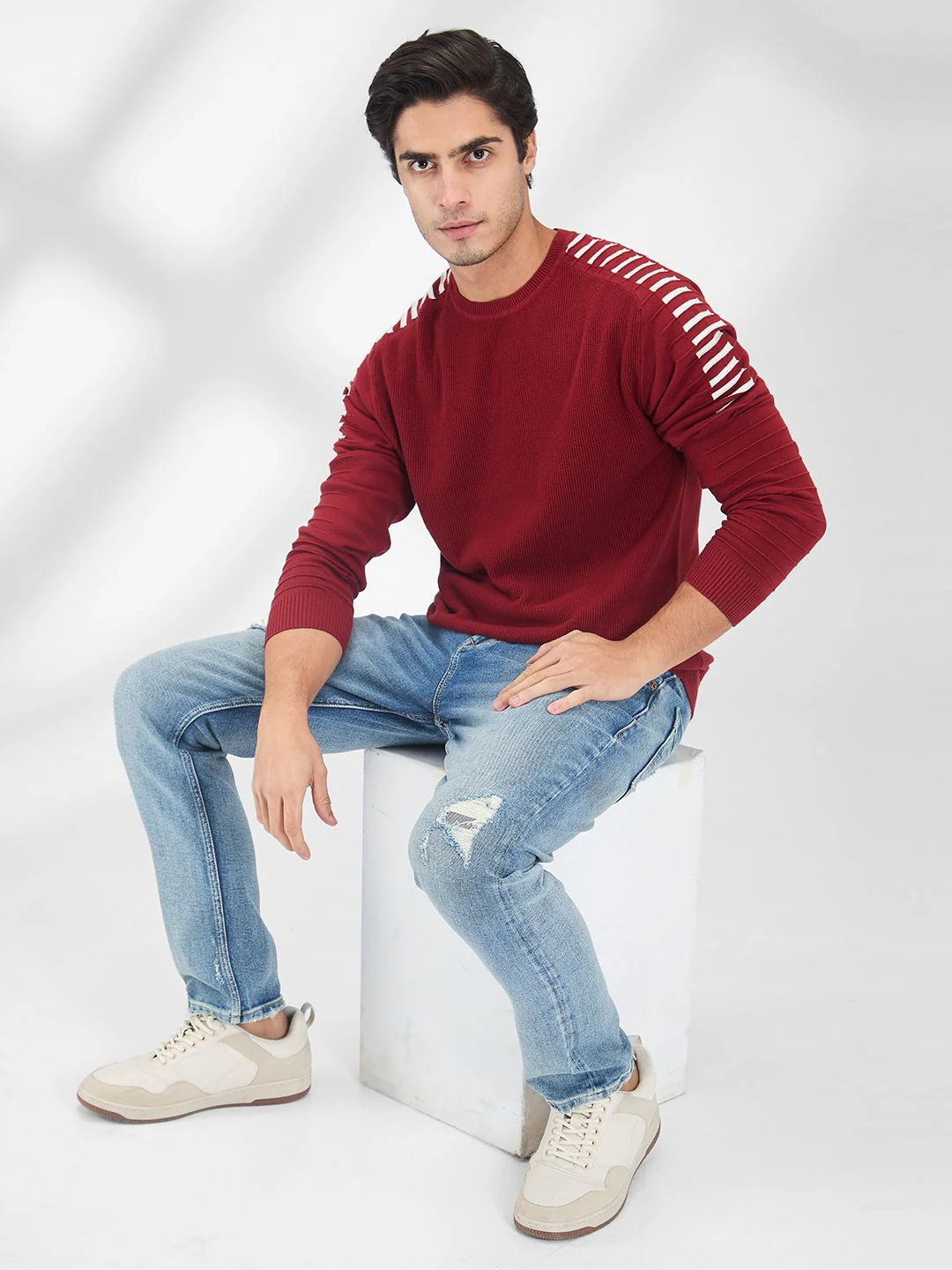 SPYKAR Men Striped Pullover - Image 6