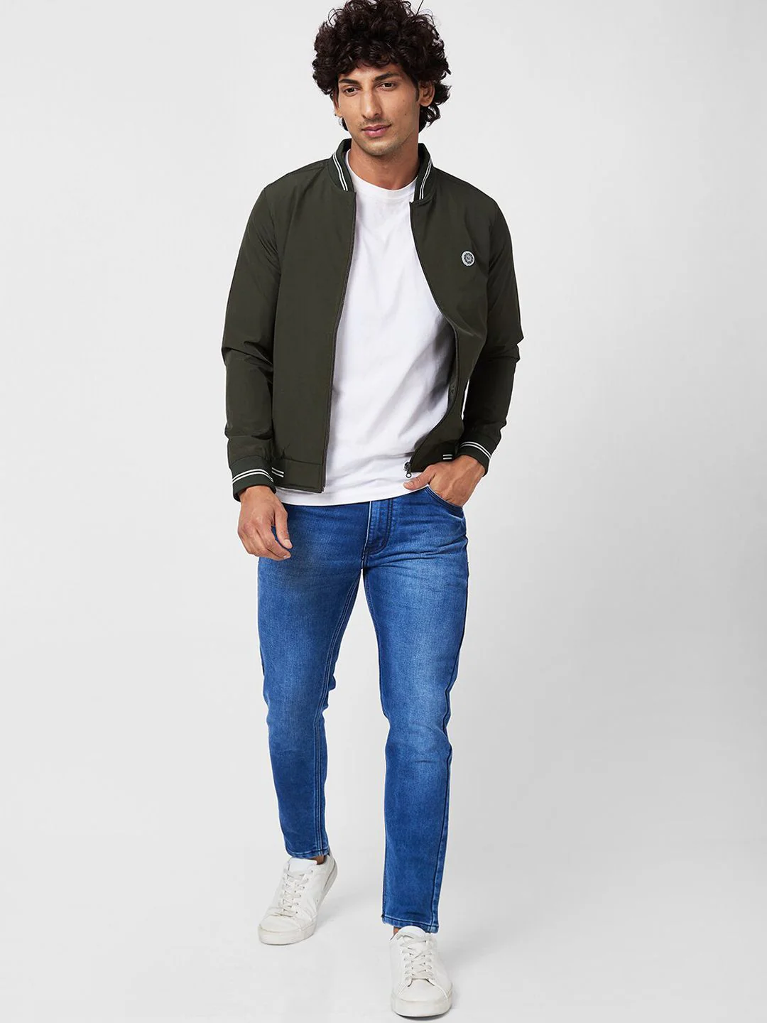 SPYKAR Mock Collar Bomber Jacket - Image 6