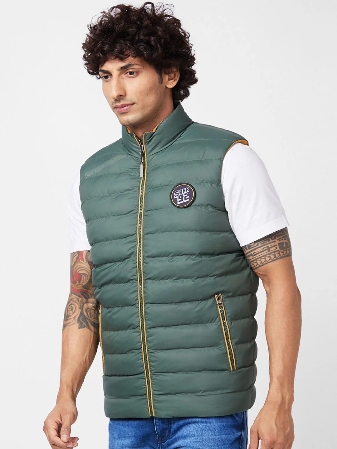 SPYKAR Mock Collar Puffer Jacket - Image 3