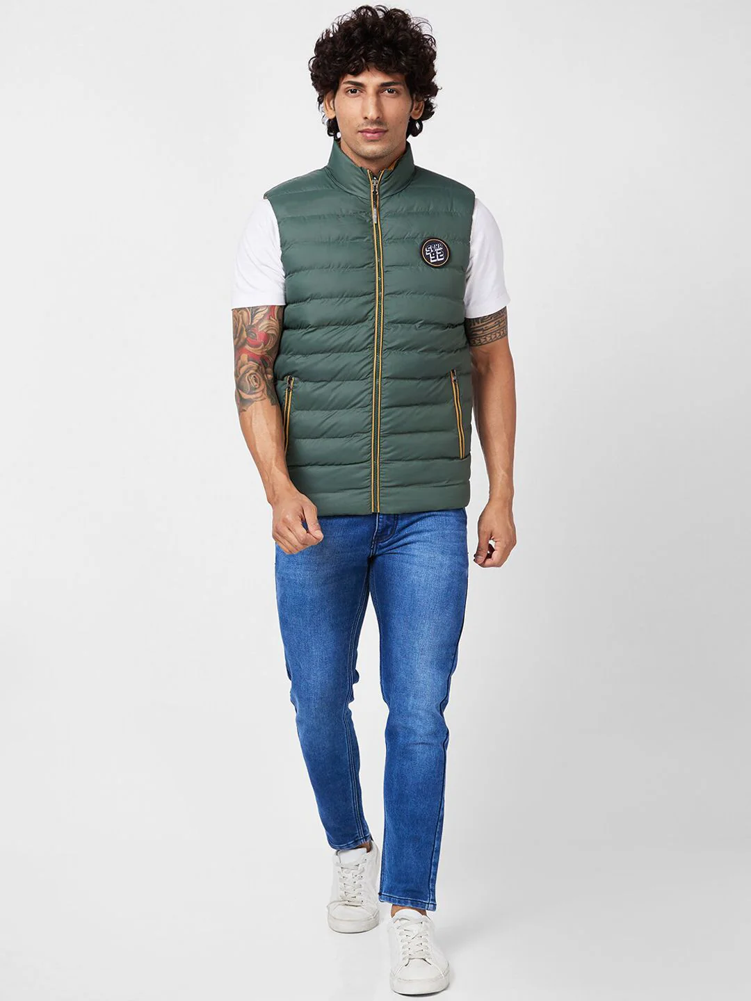 SPYKAR Mock Collar Puffer Jacket - Image 4