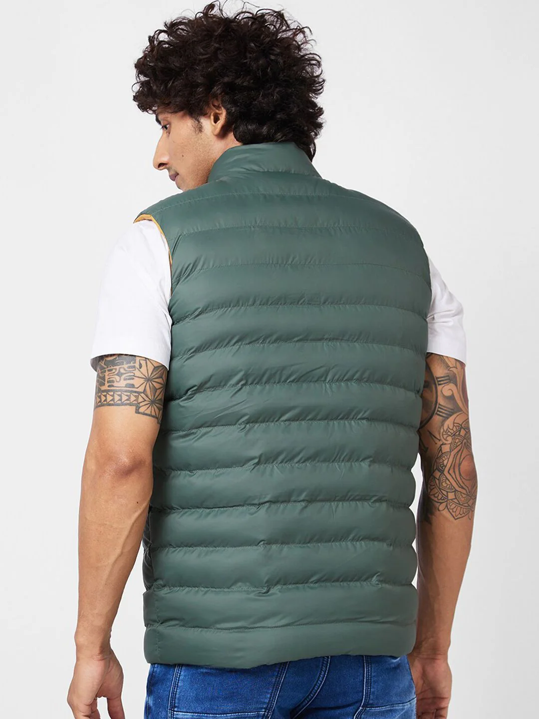 SPYKAR Mock Collar Puffer Jacket - Image 5