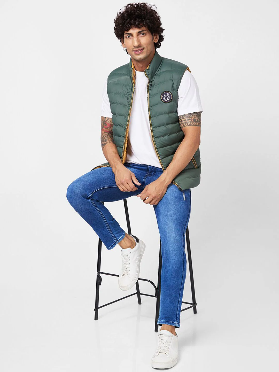 SPYKAR Mock Collar Puffer Jacket - Image 6