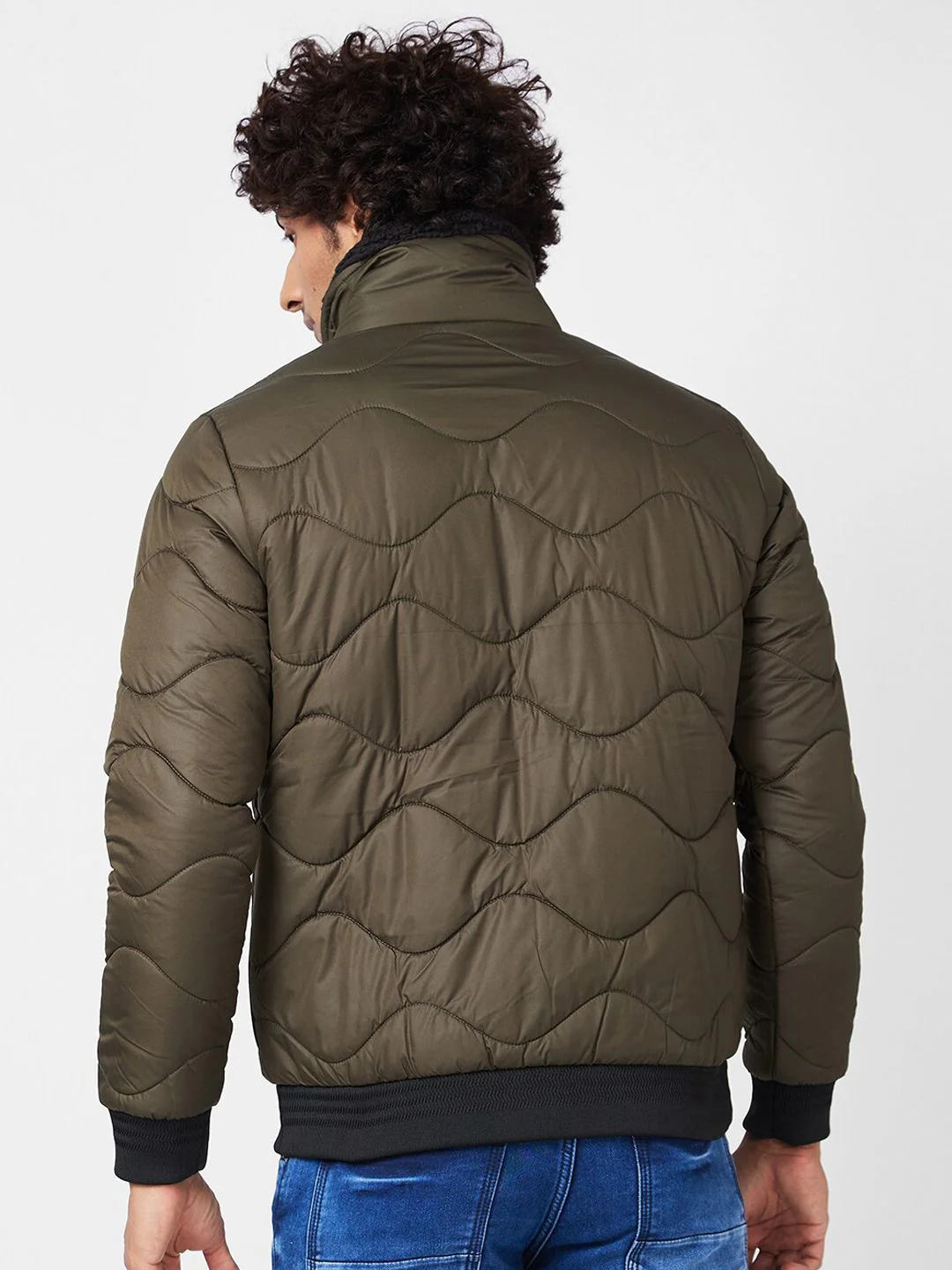 SPYKAR Mock Collar Quilted Jacket - Image 5