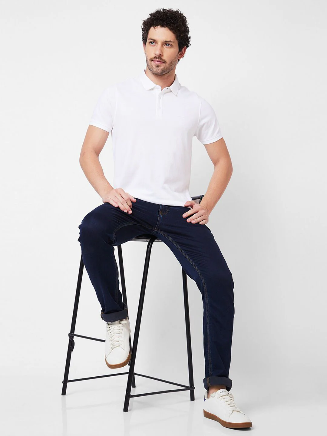 SPYKAR Polo Collar Cotton Slim Fit T-shirt - Image 6