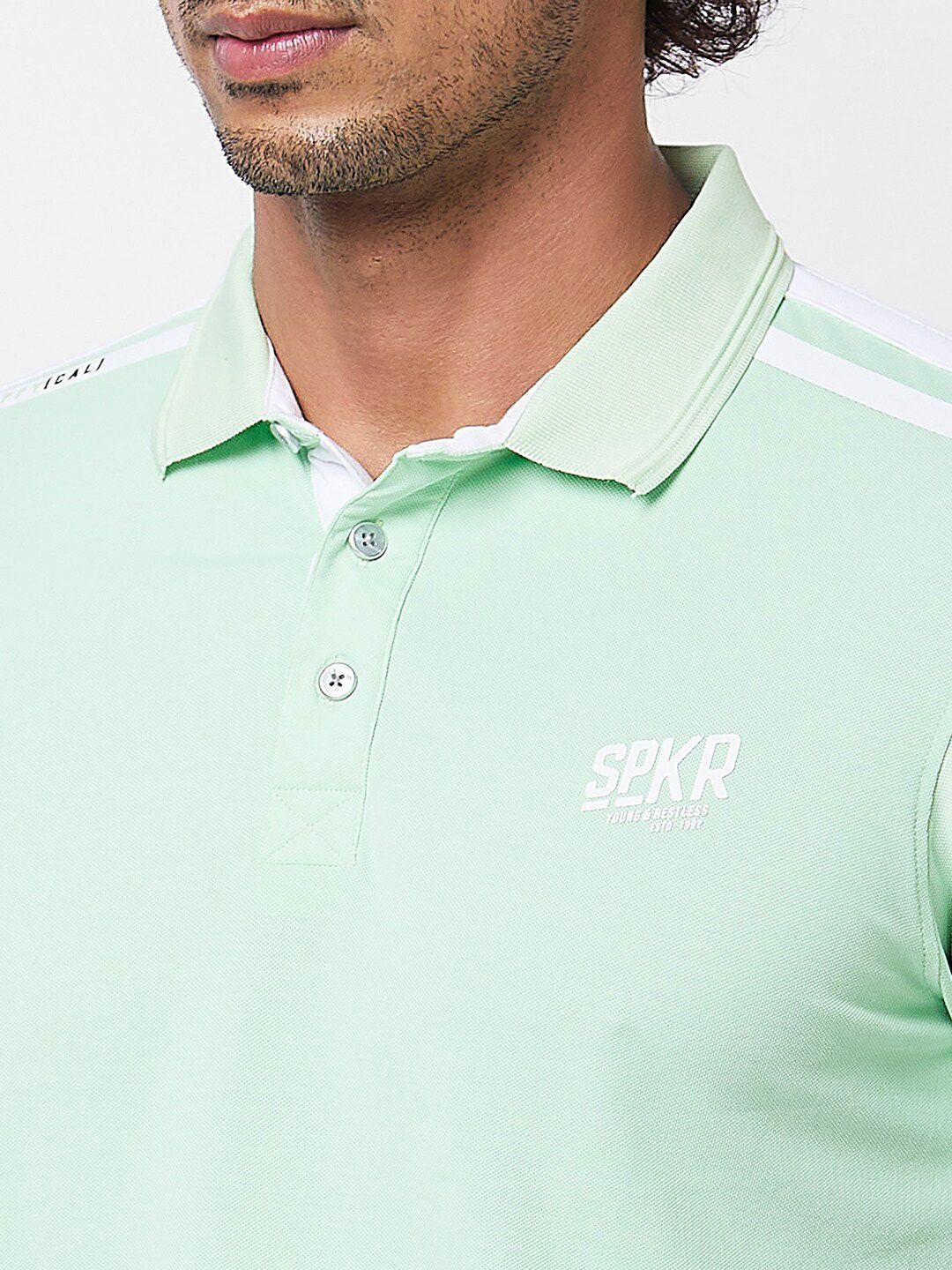 SPYKAR Polo Collar Short Sleeves Cotton Slim Fit T-shirt - Image 2