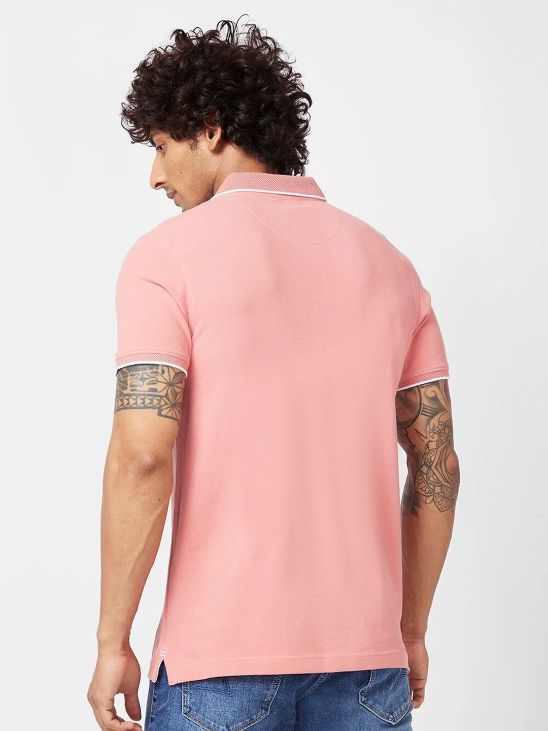SPYKAR Polo Collar Slim Fit Cotton T-Shirt - Image 5