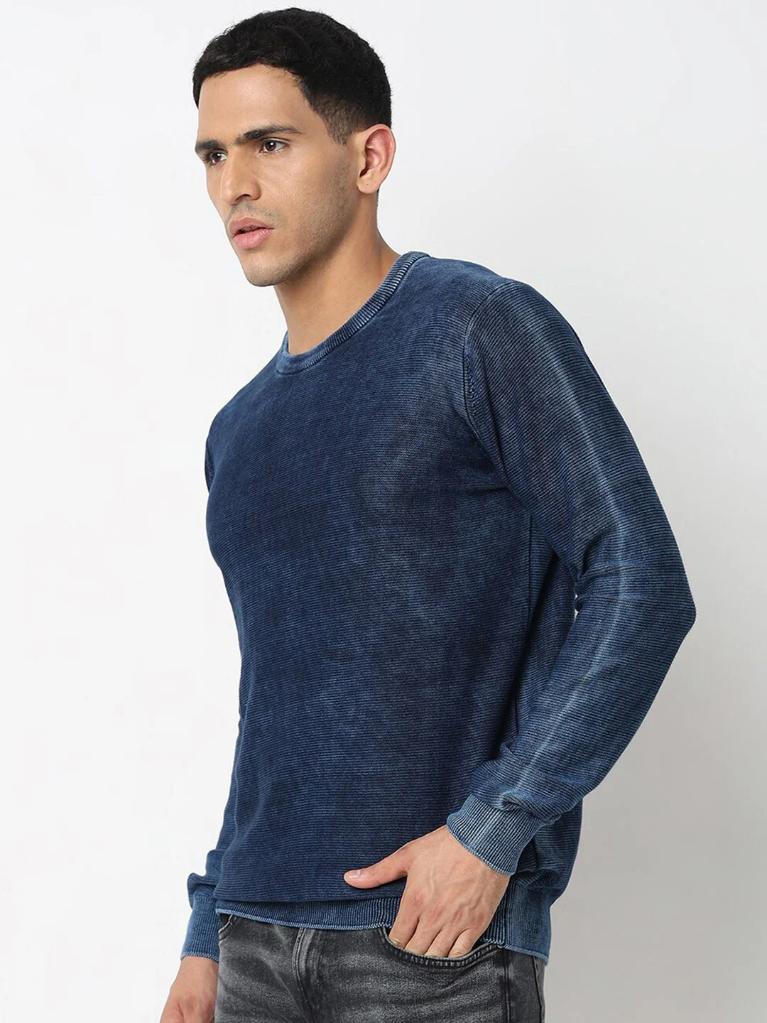 SPYKAR Round Neck Cotton Pullover Sweater - Image 5
