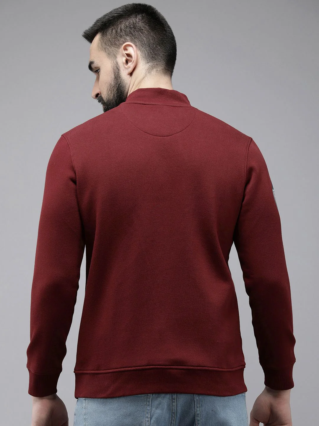 SPYKAR Solid Long Sleeves Front-Open Sweatshirt - Image 5