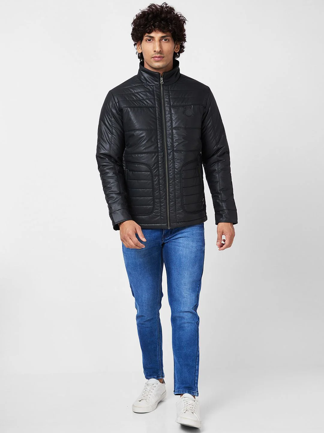 SPYKAR Stand Collar Puffer Jacket - Image 4