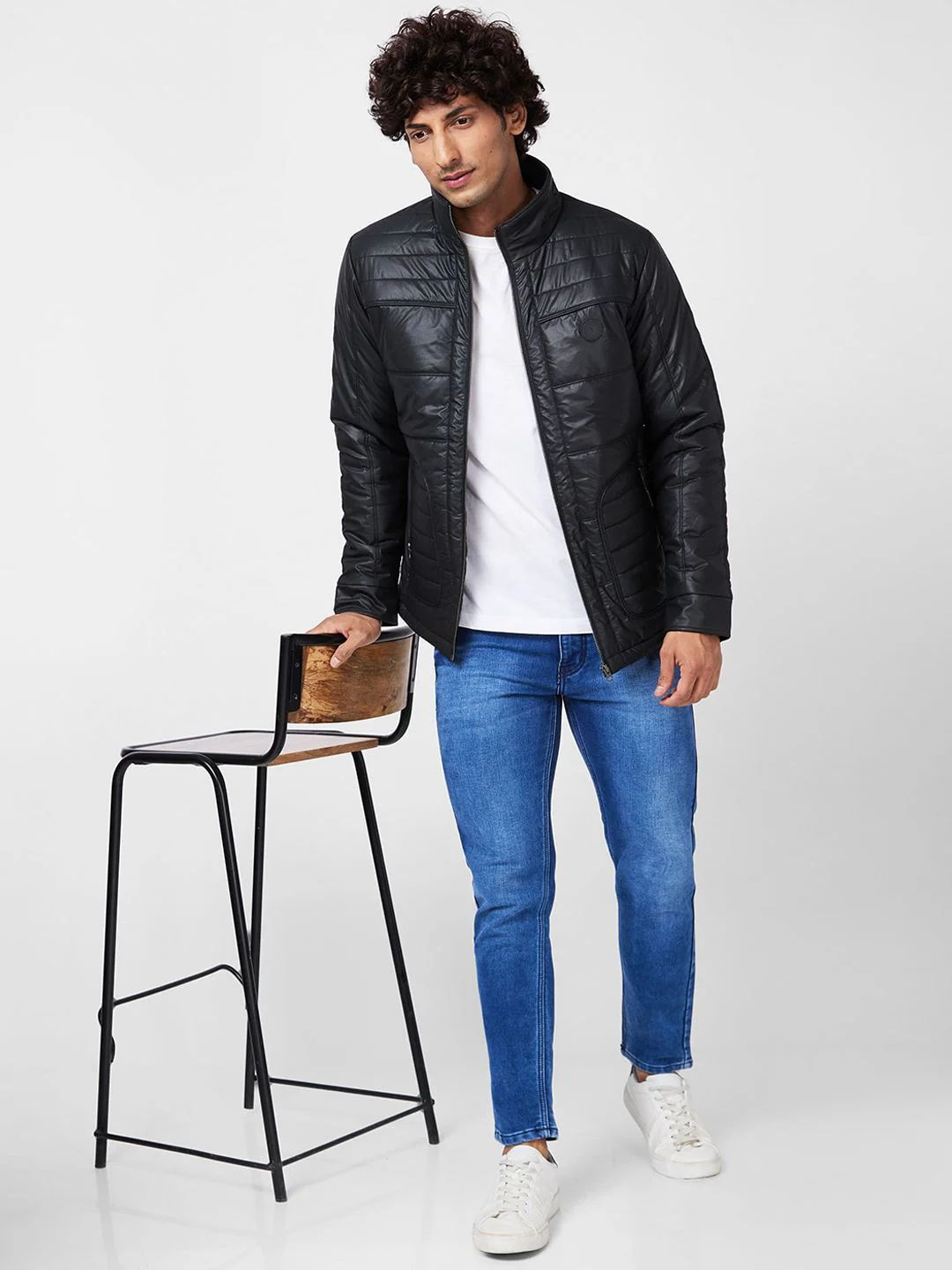 SPYKAR Stand Collar Puffer Jacket - Image 6