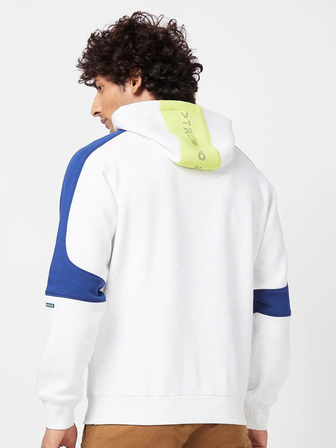 SPYKAR Typography Printed Cotton Hooded Pullover Sweatshirt - Image 5