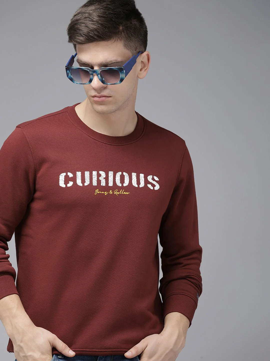 SPYKAR Typography Printed Pullover Sweatshirt