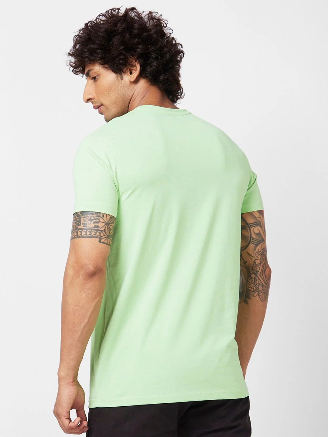 SPYKAR Typography Printed Slim Fit Cotton Casual T-Shirt - Image 5