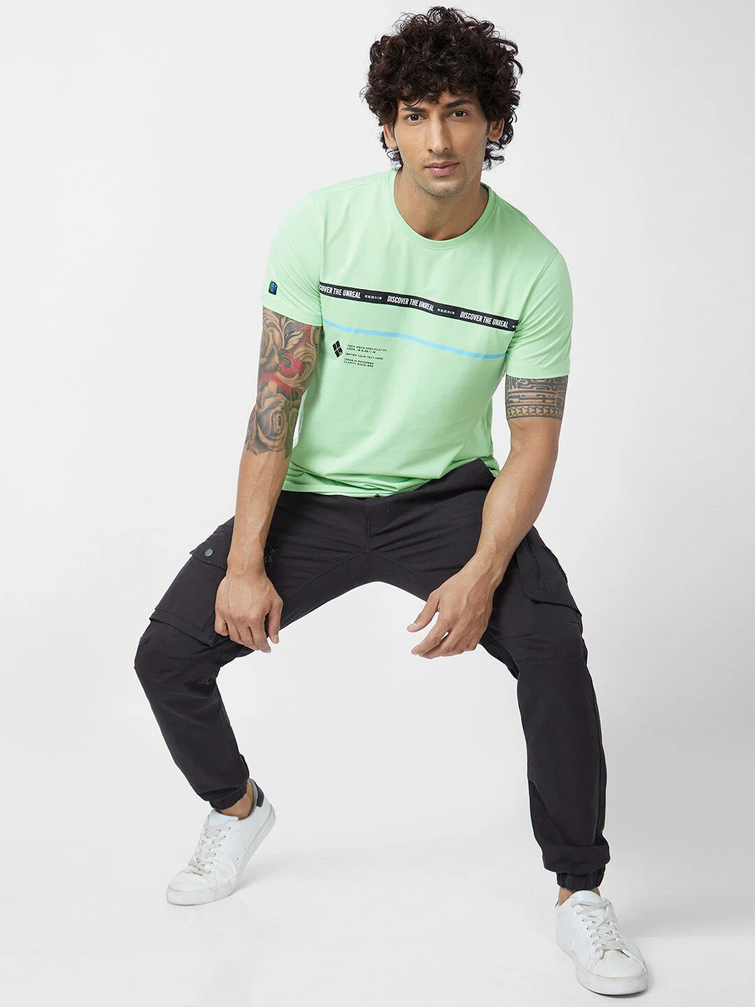 SPYKAR Typography Printed Slim Fit Cotton Casual T-Shirt - Image 6