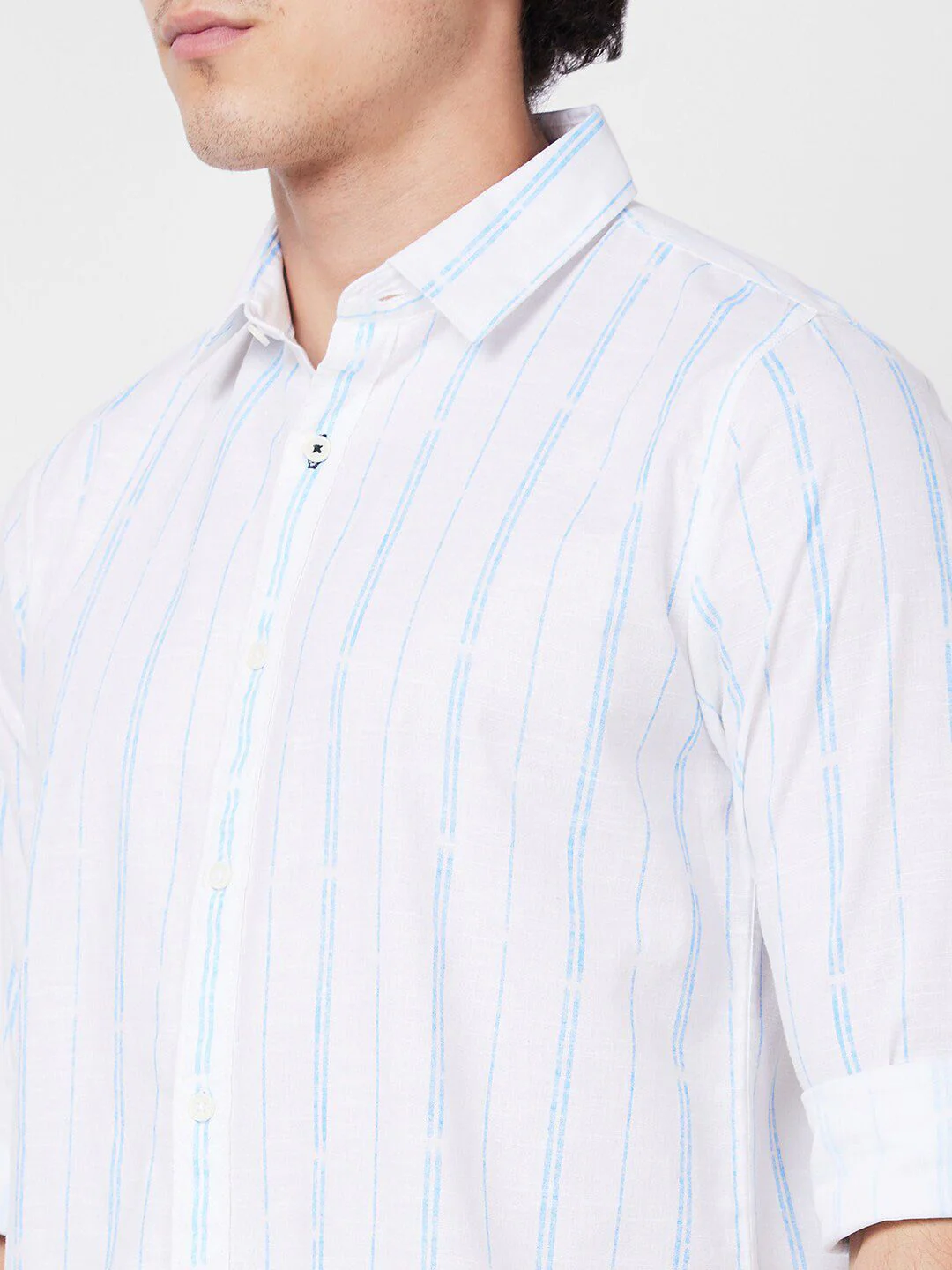 SPYKAR Vertical Striped Spread Collar Cotton Casual Shirt - Image 2