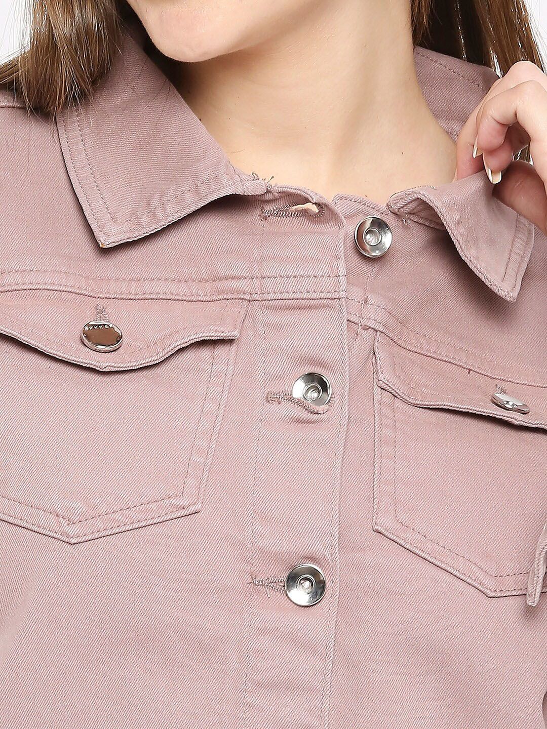 SPYKAR Women Striped Crop Denim Jacket - Image 2