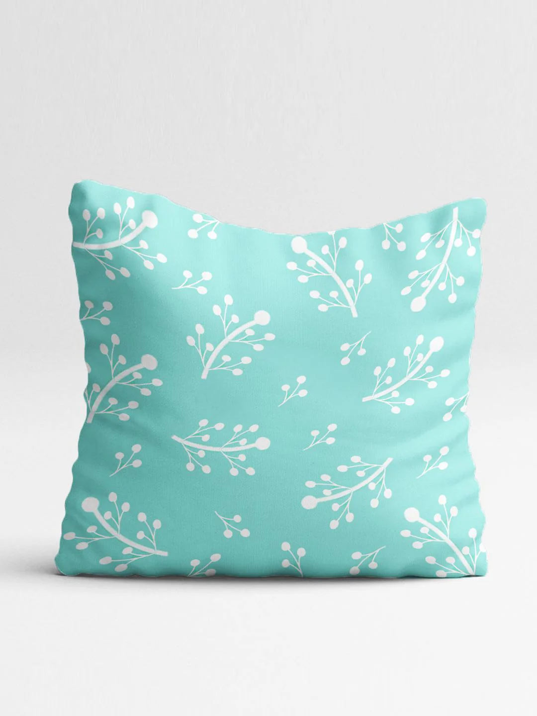 STITCHNEST Blue & White Set of 5 Geometric Square Cushion Covers - Image 4