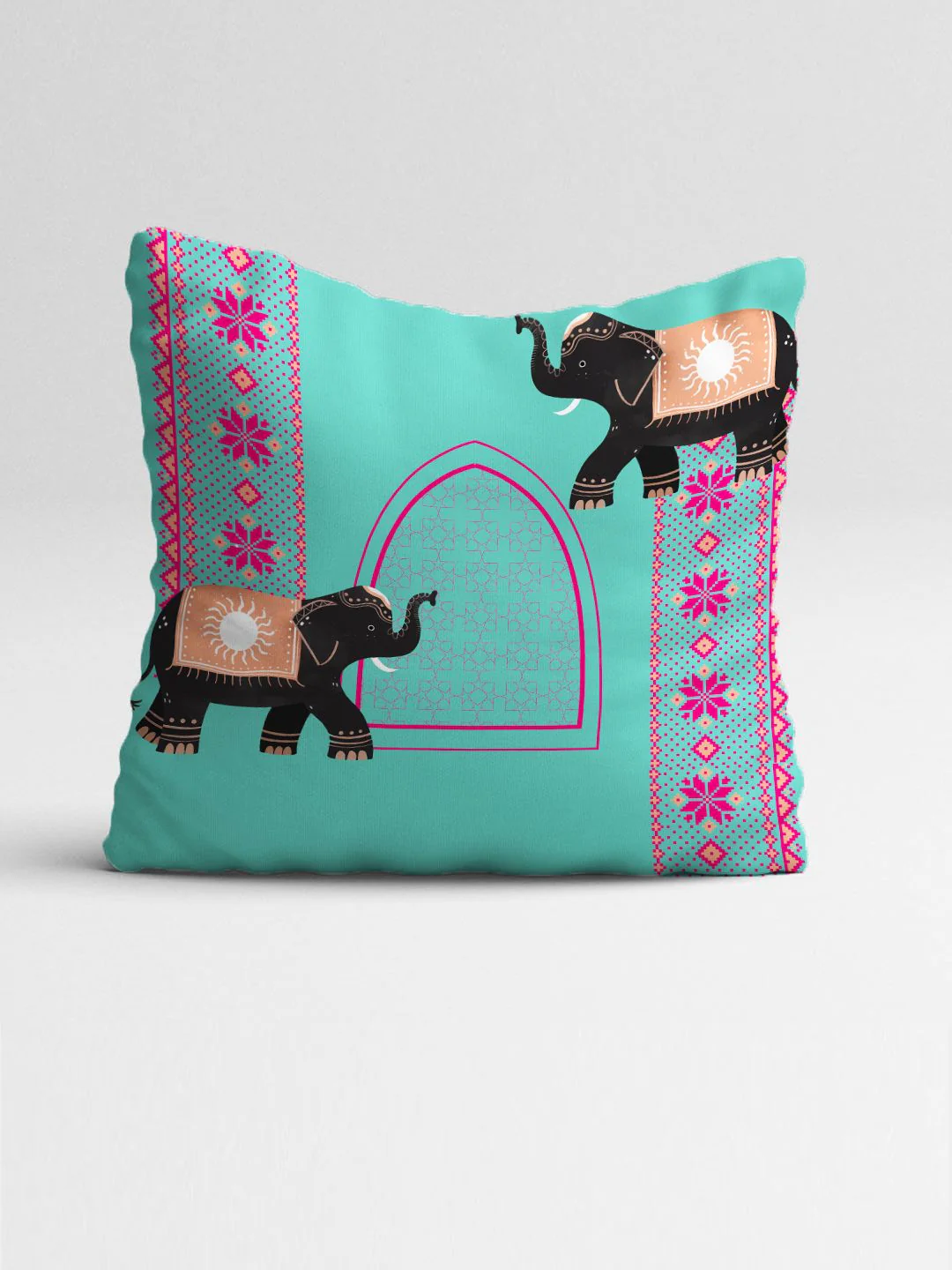 STITCHNEST Set of 5 Geometric Square Cushion Covers - Image 3