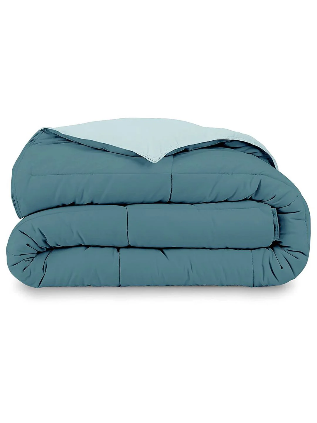 Story@home Turquoise Blue Solid Reversible 240 GSM Heavy Winter Single Bed Comforter - Image 5