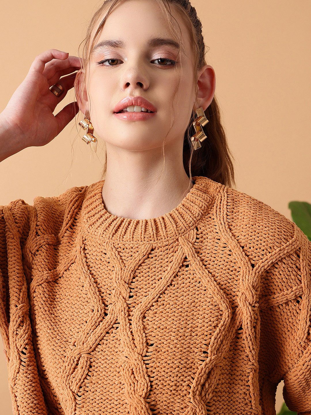 STREET 9 Cable Knit Ribbed Sweater - Image 2