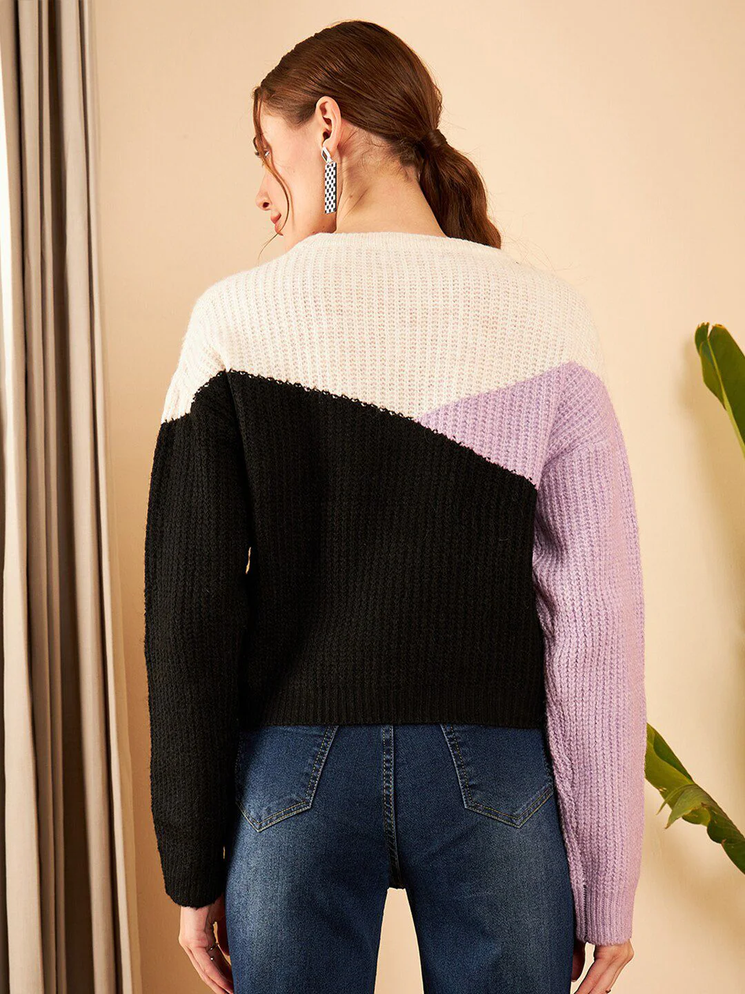 STREET 9 Colourblocked Acrylic Pullover - Image 5