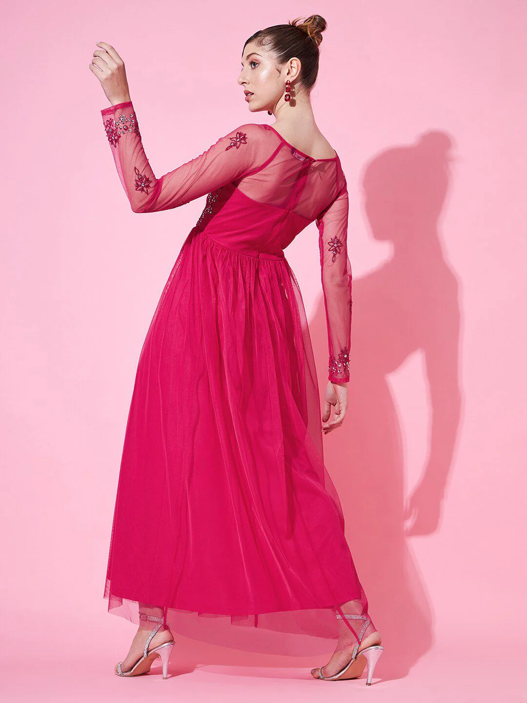 STREET 9 Embellished Net Empire Dress - Image 5