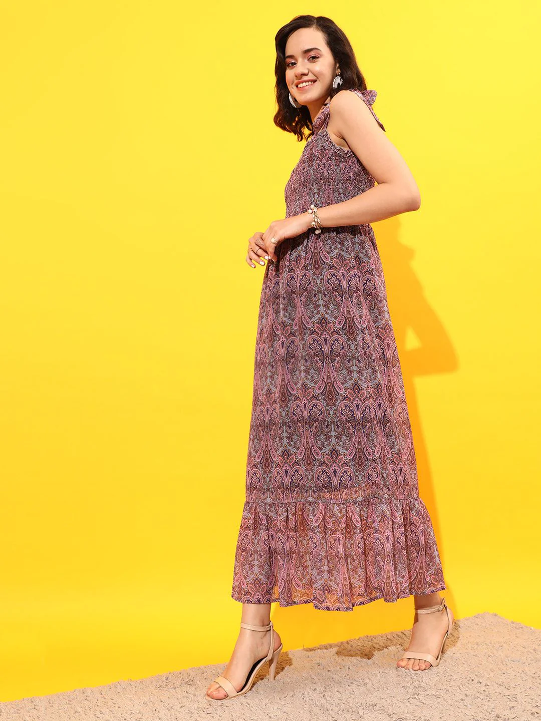 STREET 9 Ethnic Motifs Printed Maxi Dress - Image 3