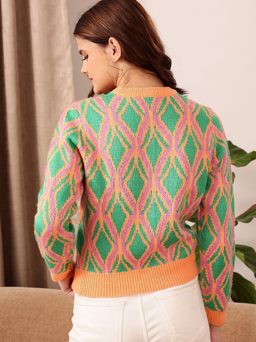 STREET 9 Geometric Printed Pullover Sweater - Image 5
