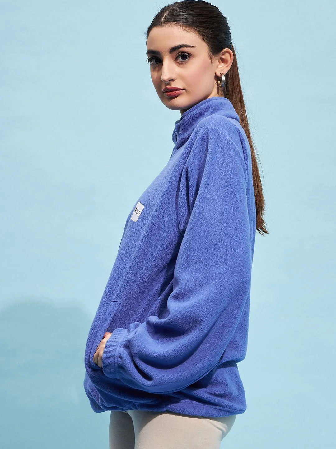 STREET 9 High Neck Crop Sweatshirt - Image 3