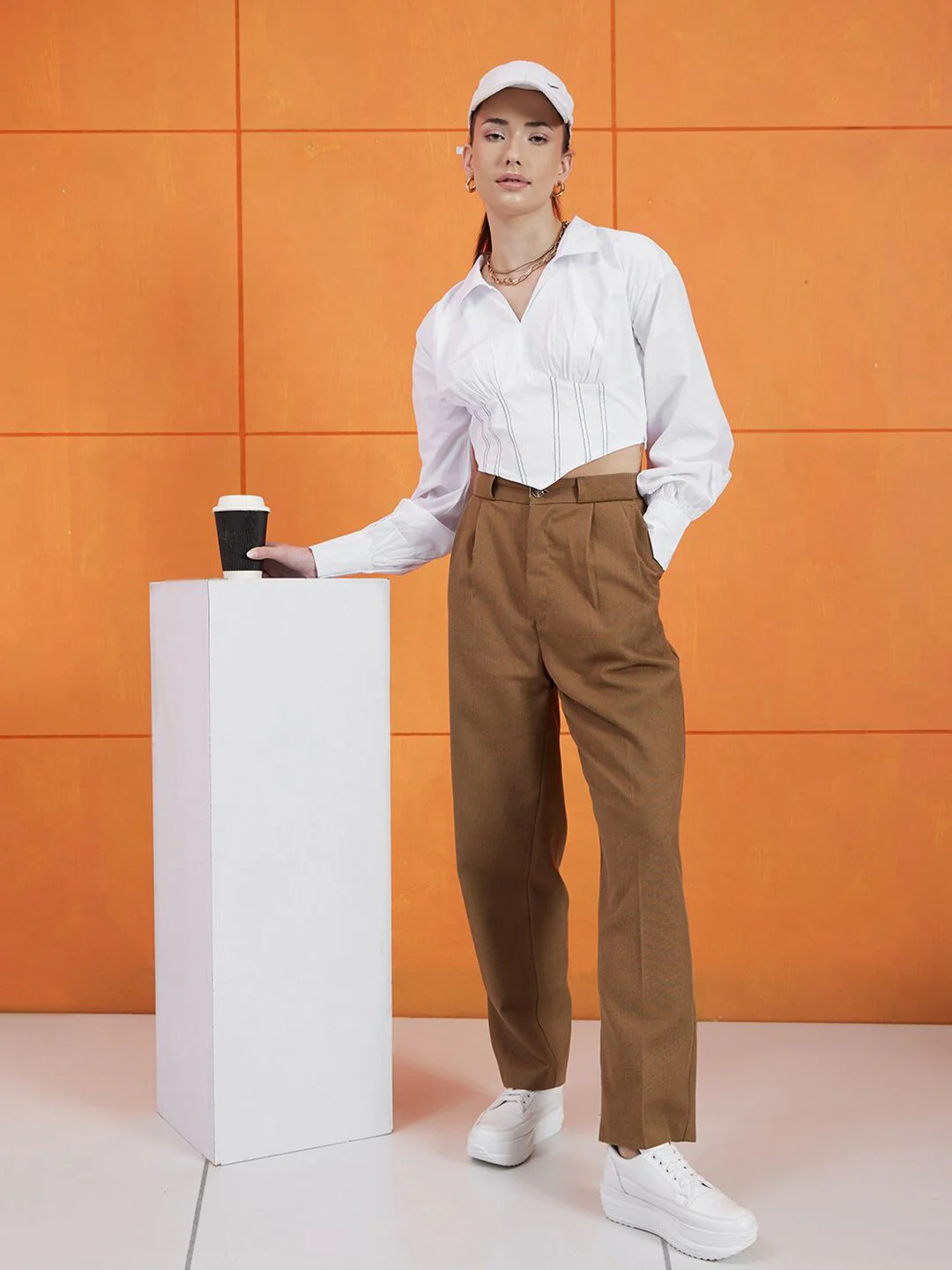 STREET 9 Long Sleeves Cotton Shirt Style Top - Image 6