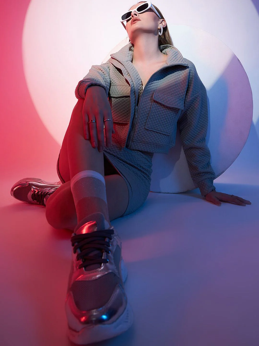STREET 9 Mock Collar Crop Quilted Jacket - Image 6
