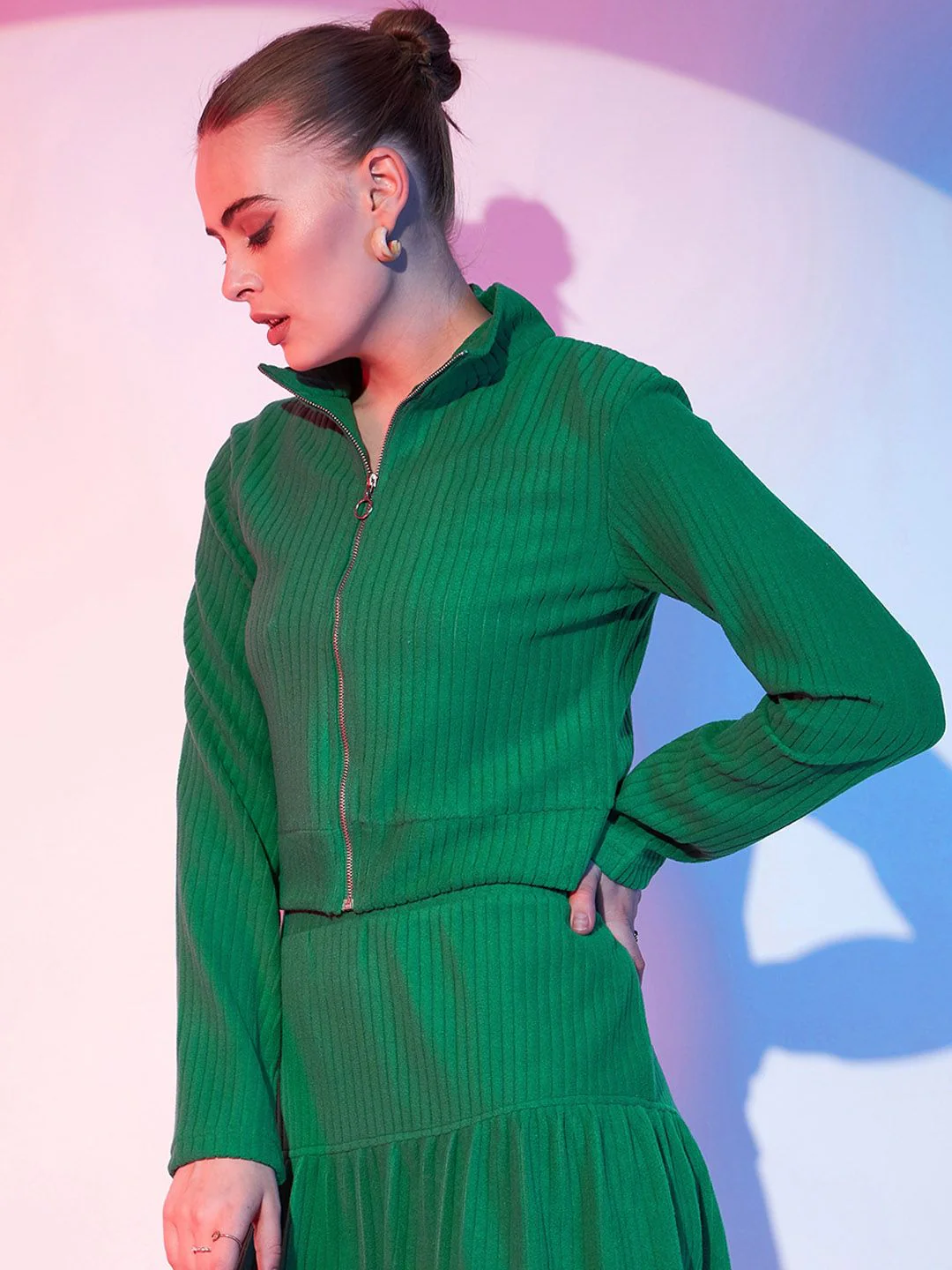 STREET 9 Mock Collar Open Front Jacket - Image 3