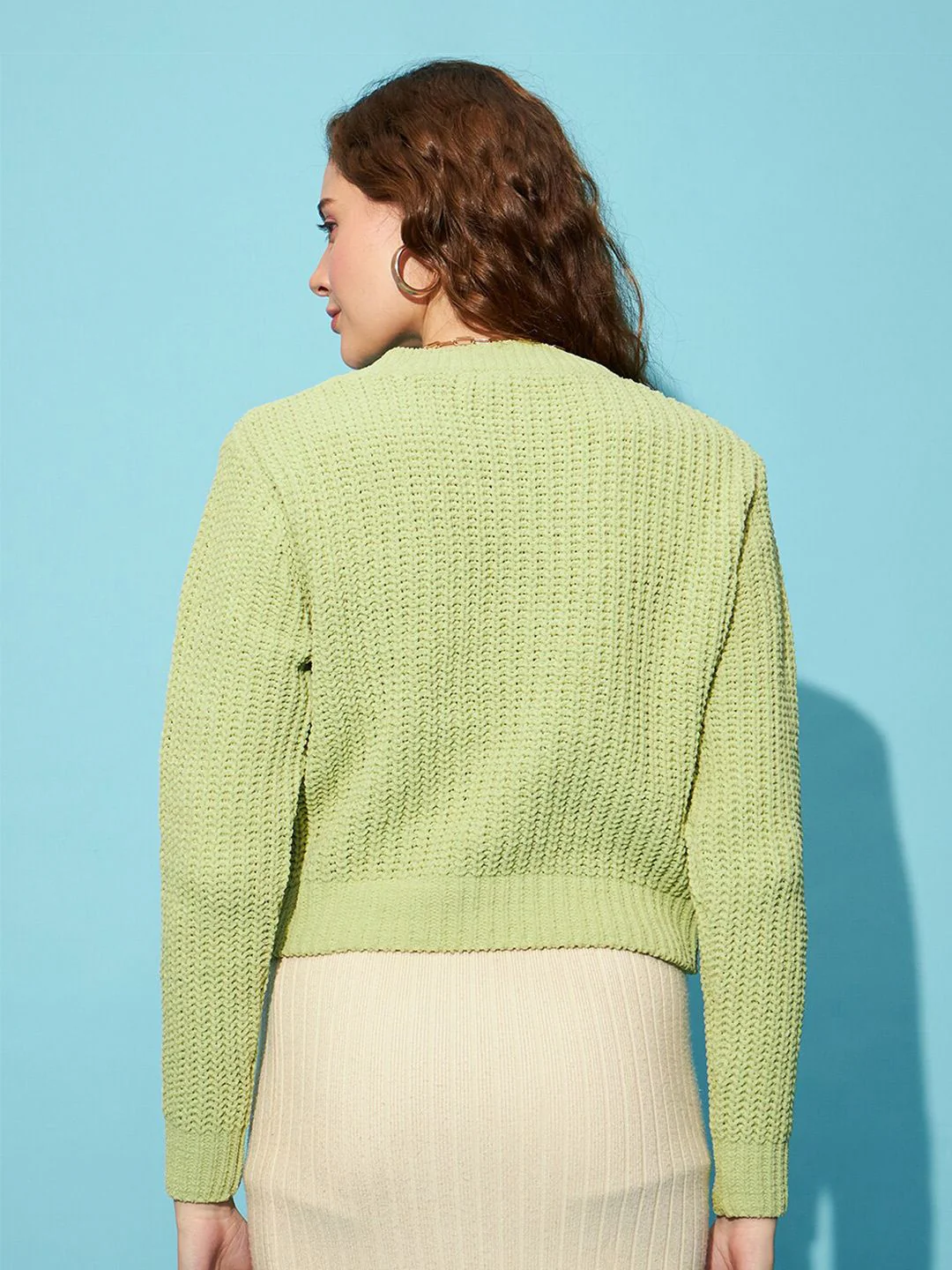 STREET 9 Ribbed Acrylic Crop Pullover - Image 5