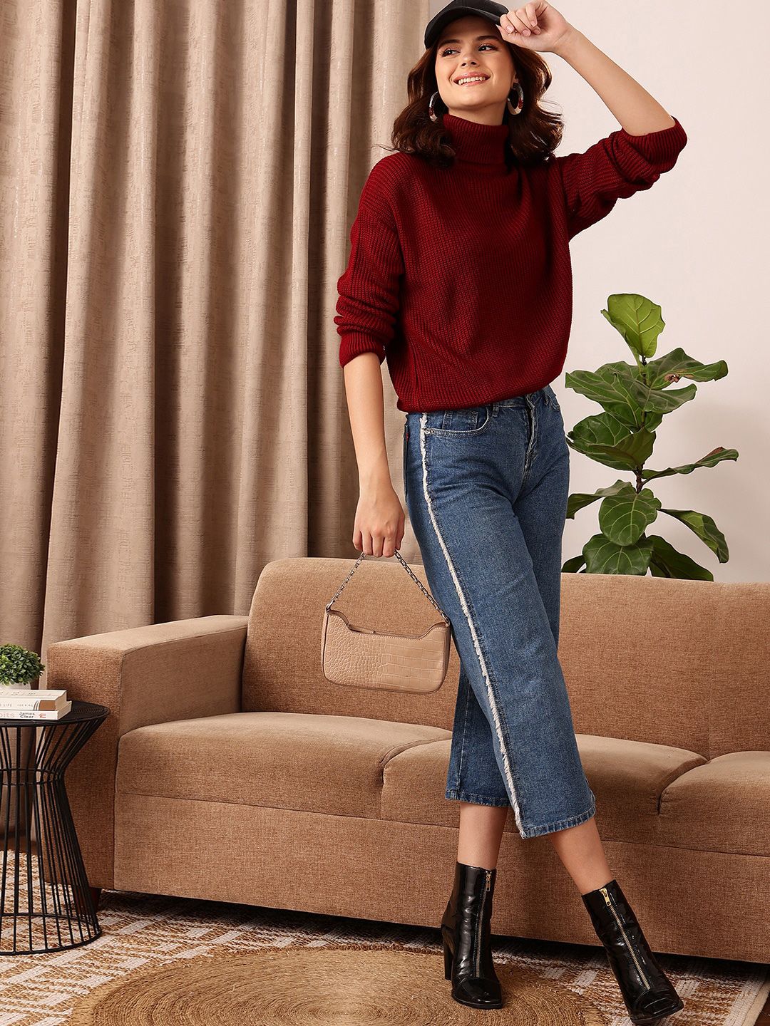 STREET 9 Ribbed Turtle Neck Pullover Sweater - Image 4